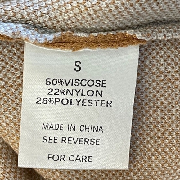 Camille & Co Womens Knit Mod Floral Retro Sweater Brown/Cream/Grey Size Small - Picture 5 of 6